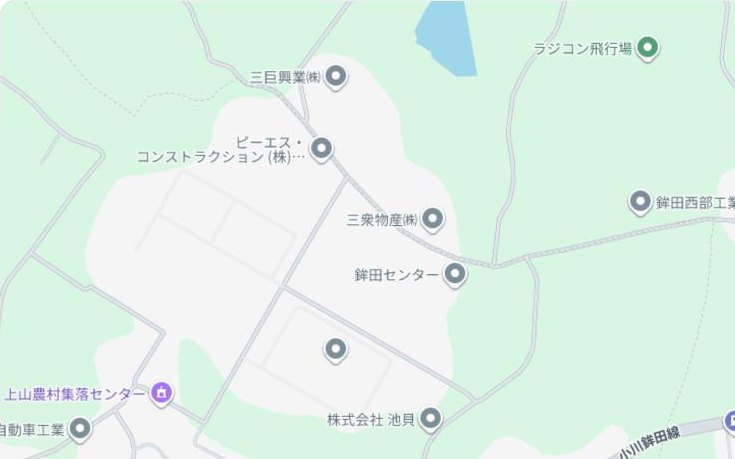 鉾田危険物倉庫の所在地を示す地図