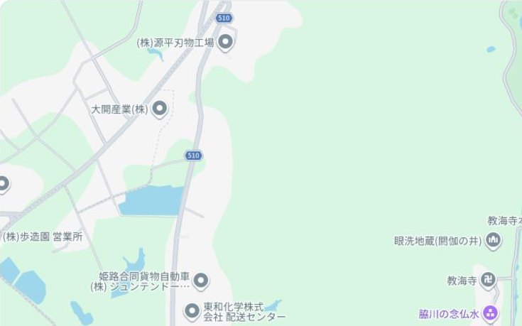 三木危険物倉庫の所在地を示す地図