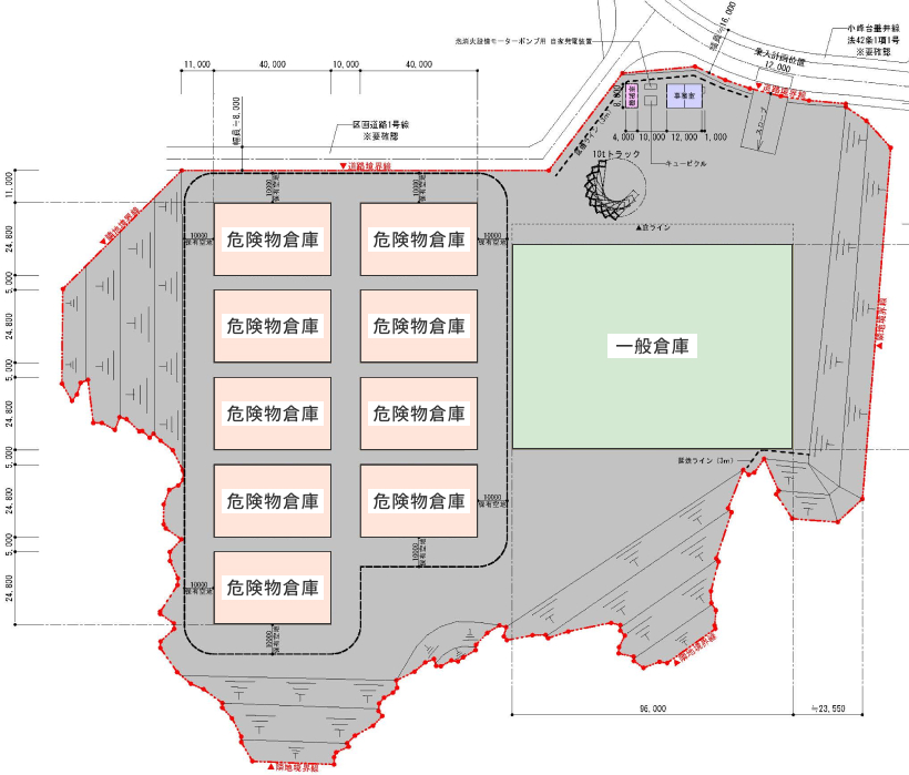 橋本第二危険物倉庫 配置図